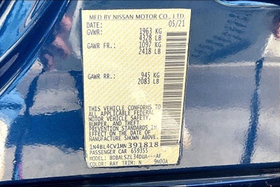 2021 Nissan Altima 2.5 SR