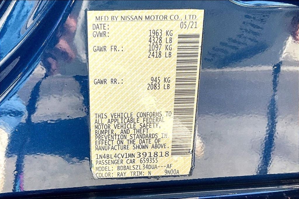 2021 Nissan Altima 2.5 SR