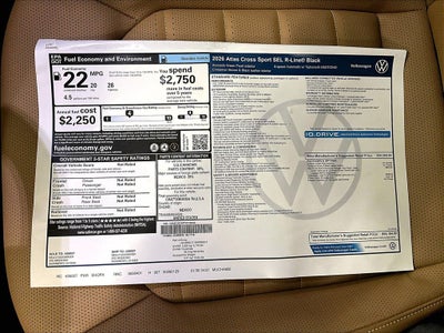 2026 Volkswagen Atlas Cross Sport 2.0T SEL R-Line Black