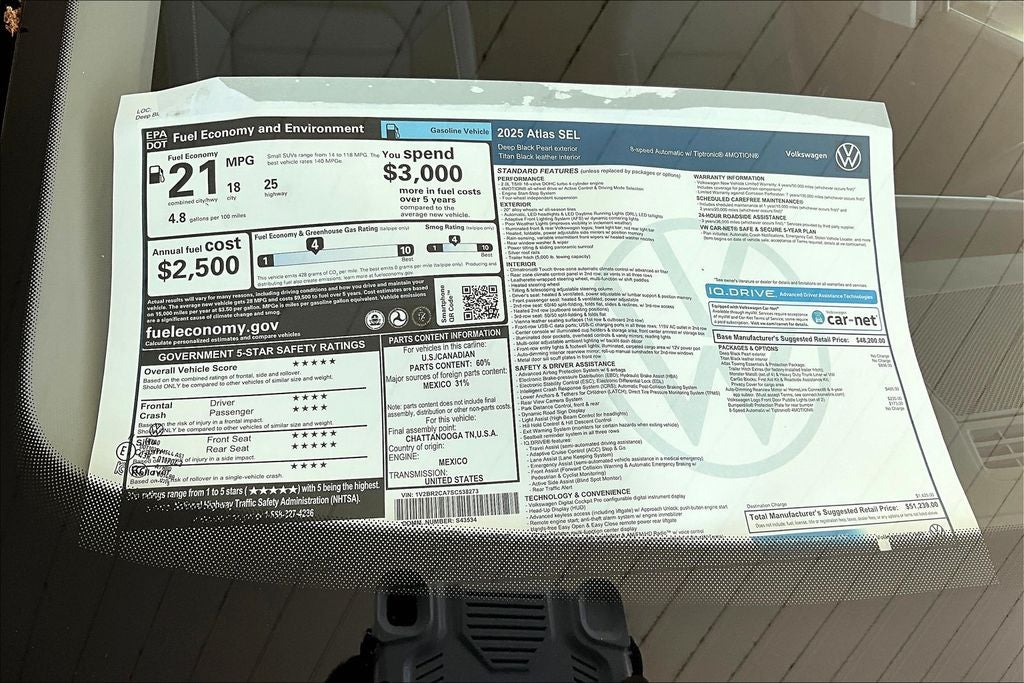 2025 Volkswagen Atlas 2.0T SEL