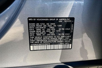 2026 Volkswagen Atlas 2.0T SE