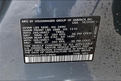 2026 Volkswagen Atlas 2.0T SEL Premium R-Line