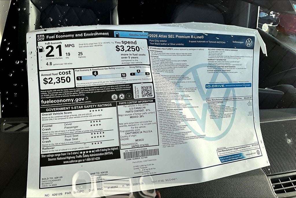 2026 Volkswagen Atlas 2.0T SEL Premium R-Line