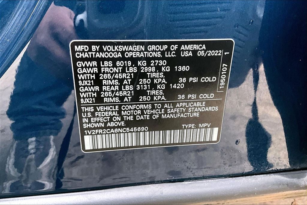 2022 Volkswagen Atlas 3.6L V6 SEL Premium R-Line