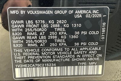 2025 Volkswagen Atlas Cross Sport 2.0T SE w/ Technology