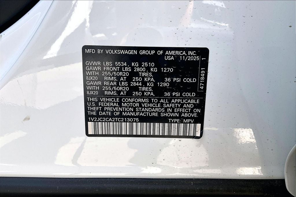 2026 Volkswagen Atlas Cross Sport 2.0T SE W/TECHNOLOGY