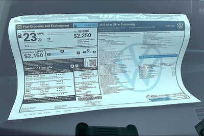 2026 Volkswagen Atlas 2.0T SE W/TECHNOLOGY