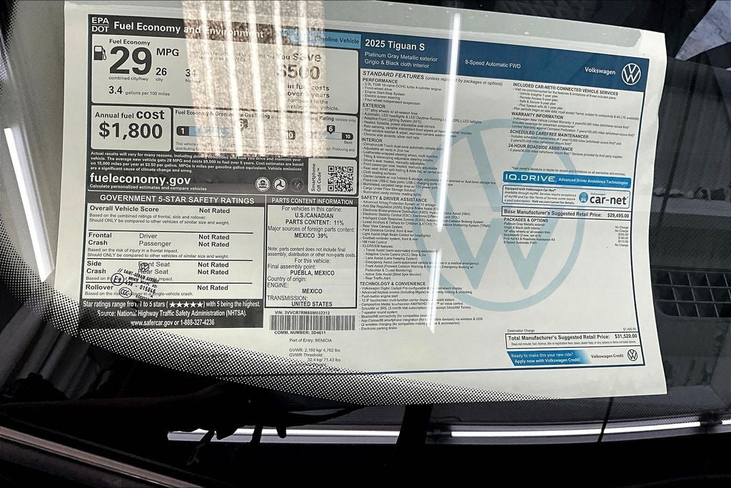 2025 Volkswagen Tiguan 2.0T S