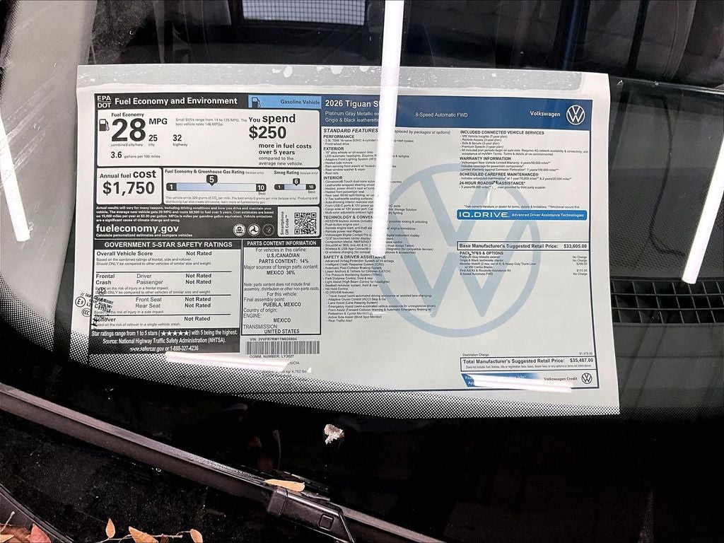 2026 Volkswagen Tiguan 2.0T SE