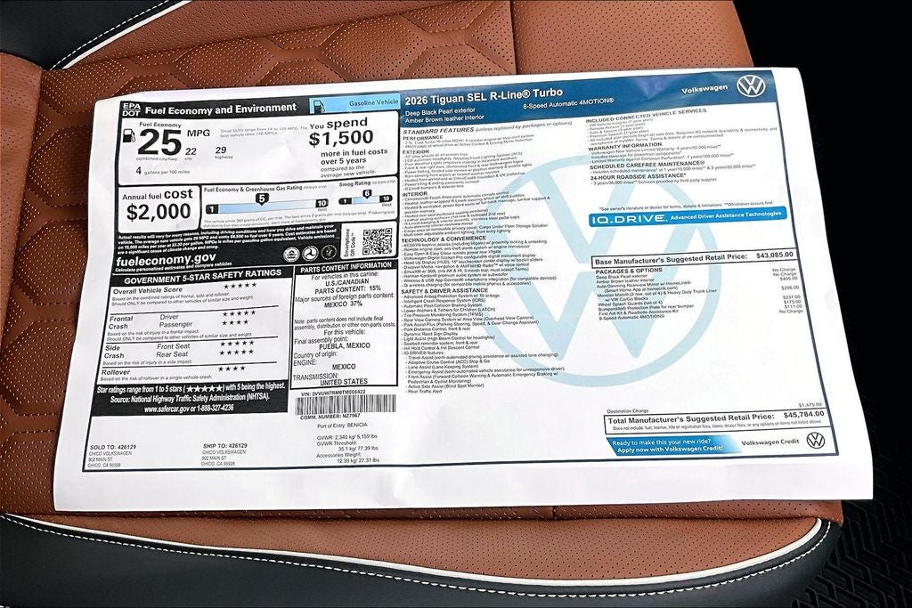 2026 Volkswagen Tiguan 2.0T SEL R-Line