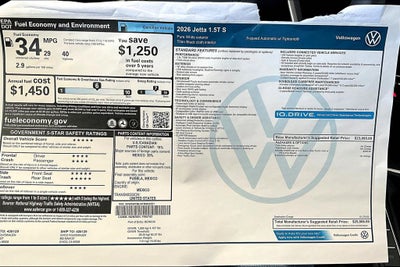 2026 Volkswagen Jetta 1.5T S